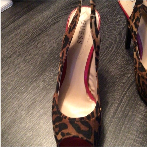 Guess Leopard Print Stilleto Heels. Size 9 1/2. - Picture 3 of 5
